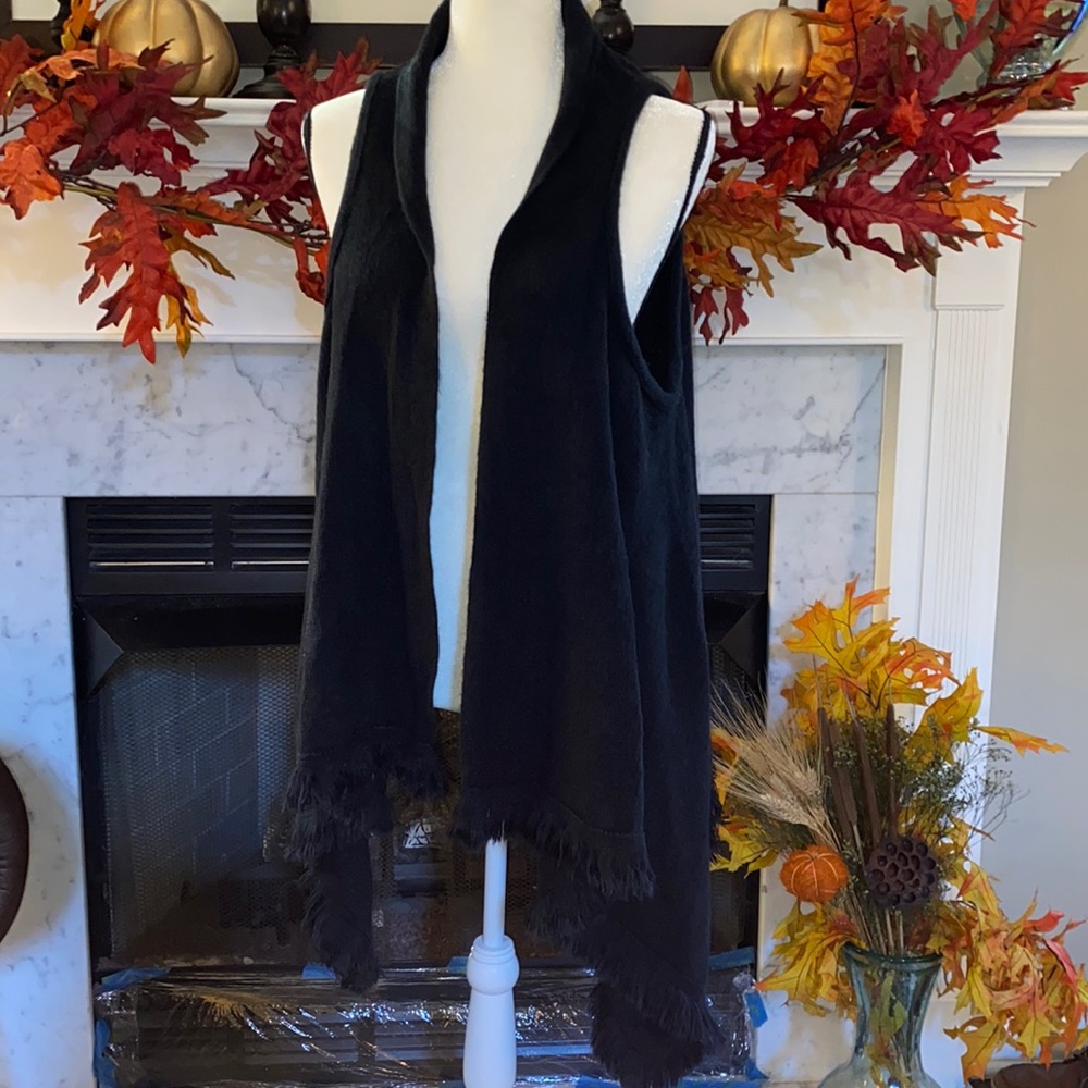Black women’s asymmetrical long vest